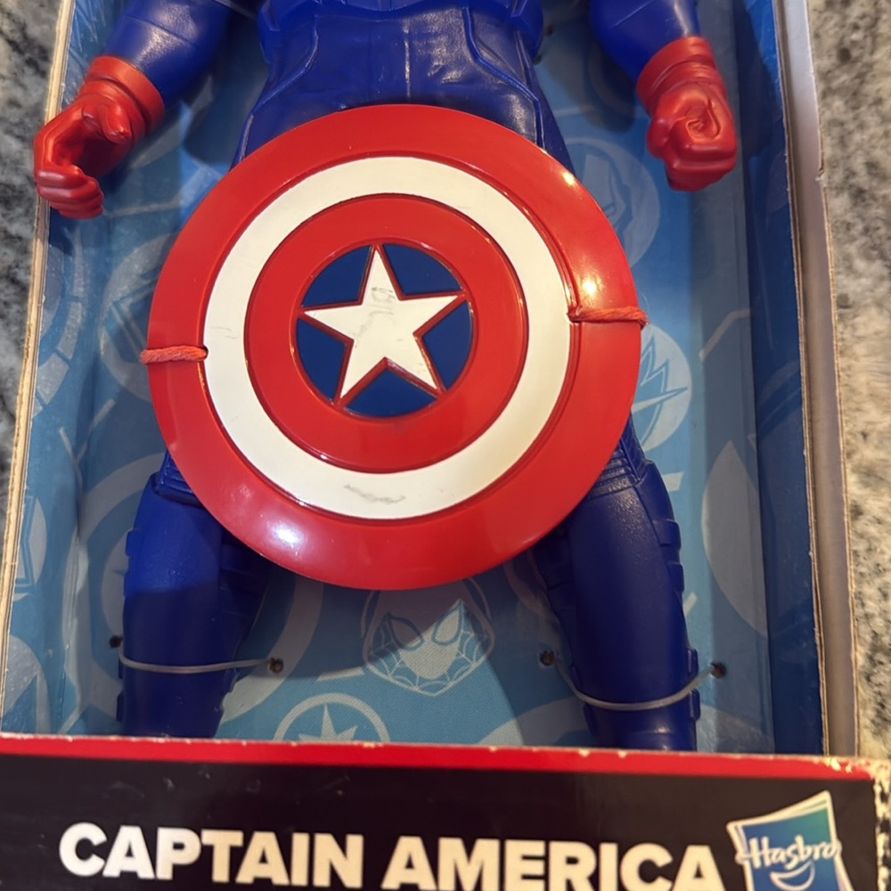 Captain America Action Figure (9") with Shield Marvel Mighty Hero Series NIB - Picture 10 of 10